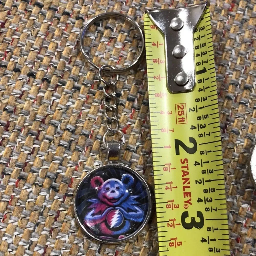 Grateful Dead Keychains PURPLE PINK SYF BEAR BUYITWHENFOUND Custom Made